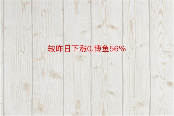 较昨日下涨0.博鱼56%